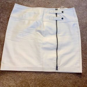 Off white leather Caché skirt